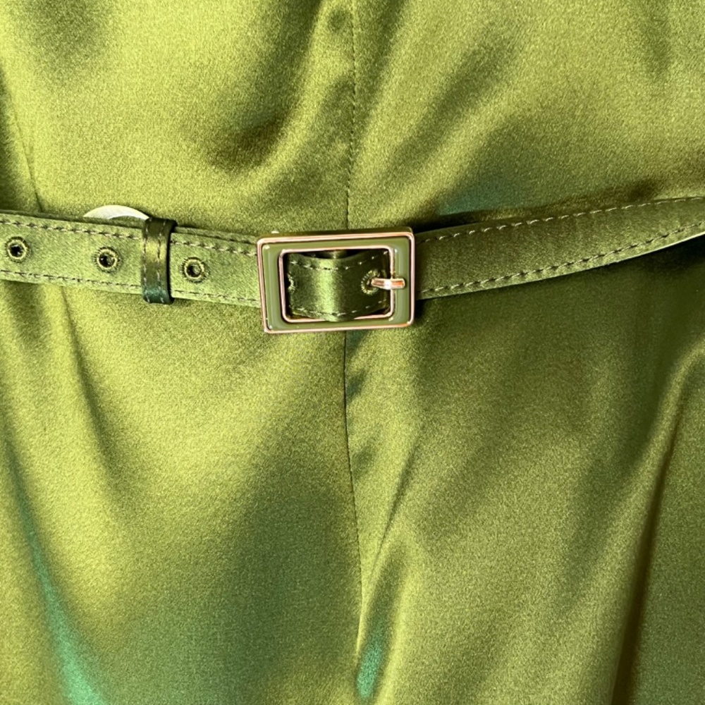Ann Taylor Green Silk Dress - Picture 3 of 10
